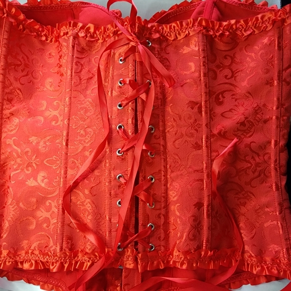 Satin boned Corset - Picture 2 of 6